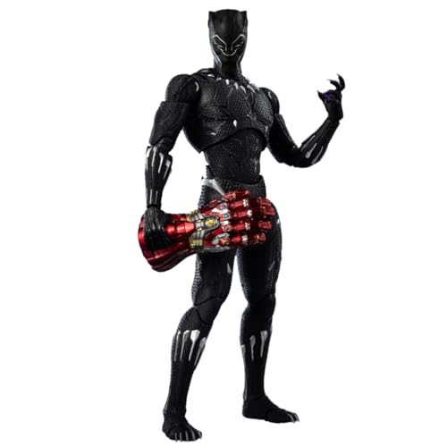 HiPlay Threezero Collectible Figure Full Set: Black Panther，T'Challa，Superhero Style，17cm Miniature Action Figurine 3Z03250C0