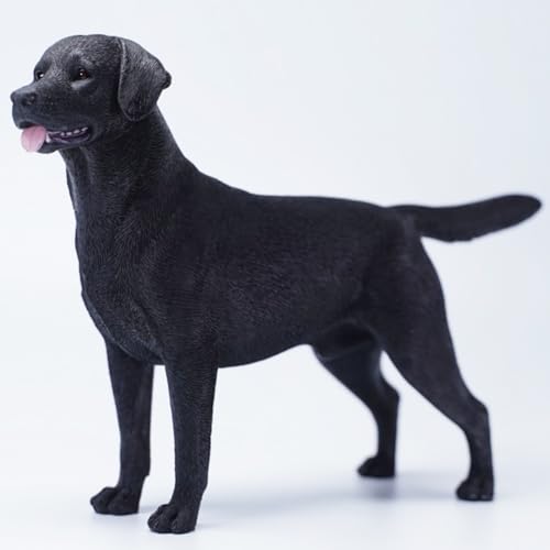 HiPlay JXK Collectible Dog Figure: Labrador, Expertly Hand-Painted, Lifelike, Safe Resin, 1:6 Scale Miniature Animal Figurine