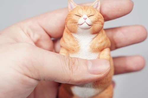 HiPlay JXK Collectible Cat Figure: Lethargic Cat 6.0, Expertly Hand-Painted, Lifelike, Safe Resin, 1:6 Scale Miniature Animal Figurine