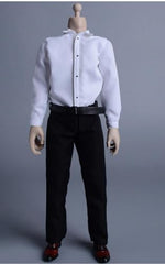 Ropa para muñeca a escala 1/6: Traje largo negro de ocio para figura de acción coleccionable de 12 pulgadas