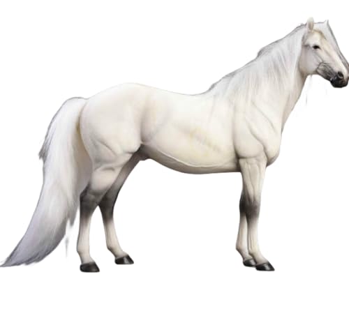 HiPlay JXK Collectible Horse Figure: Warmblood Horse, Expertly Hand-Painted, Lifelike, Safe Resin, 1:12 Scale Miniature Animal Figurine