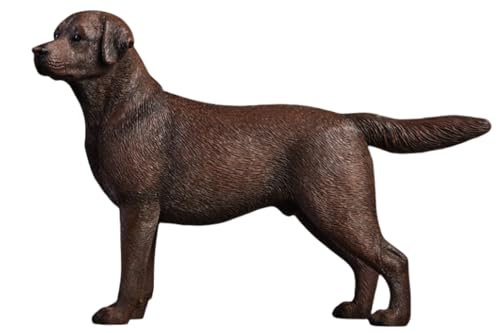 HiPlay JXK Collectible Dog Figure: Labrador, Expertly Hand-Painted, Lifelike, Safe Resin, 1:12 Scale Miniature Animal Figurine