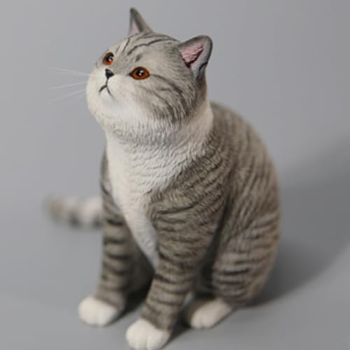 HiPlay JXK Collectible Cat Figure: Princess Cat, Expertly Hand-Painted, Lifelike, Safe Resin, 1:6 Scale Miniature Animal Figurine