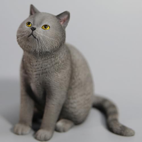 HiPlay JXK Collectible Cat Figure: Princess Cat, Expertly Hand-Painted, Lifelike, Safe Resin, 1:6 Scale Miniature Animal Figurine