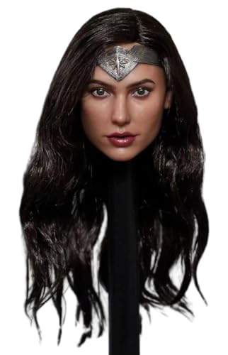 HiPlay 1:6 Scale Female Head Sculpt, European Heroine Head Sculpture for 12-inch Action Figures GC037A