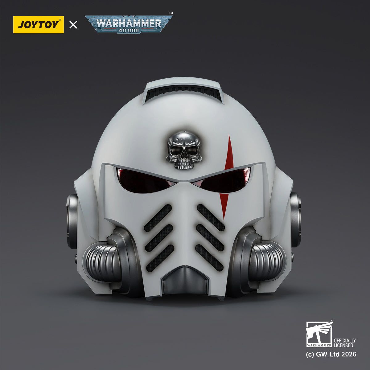 JOYTOY Warhammer 40,000 White Scars MkX Helmet & Display Stand 1/1 Scale Helmet Replica