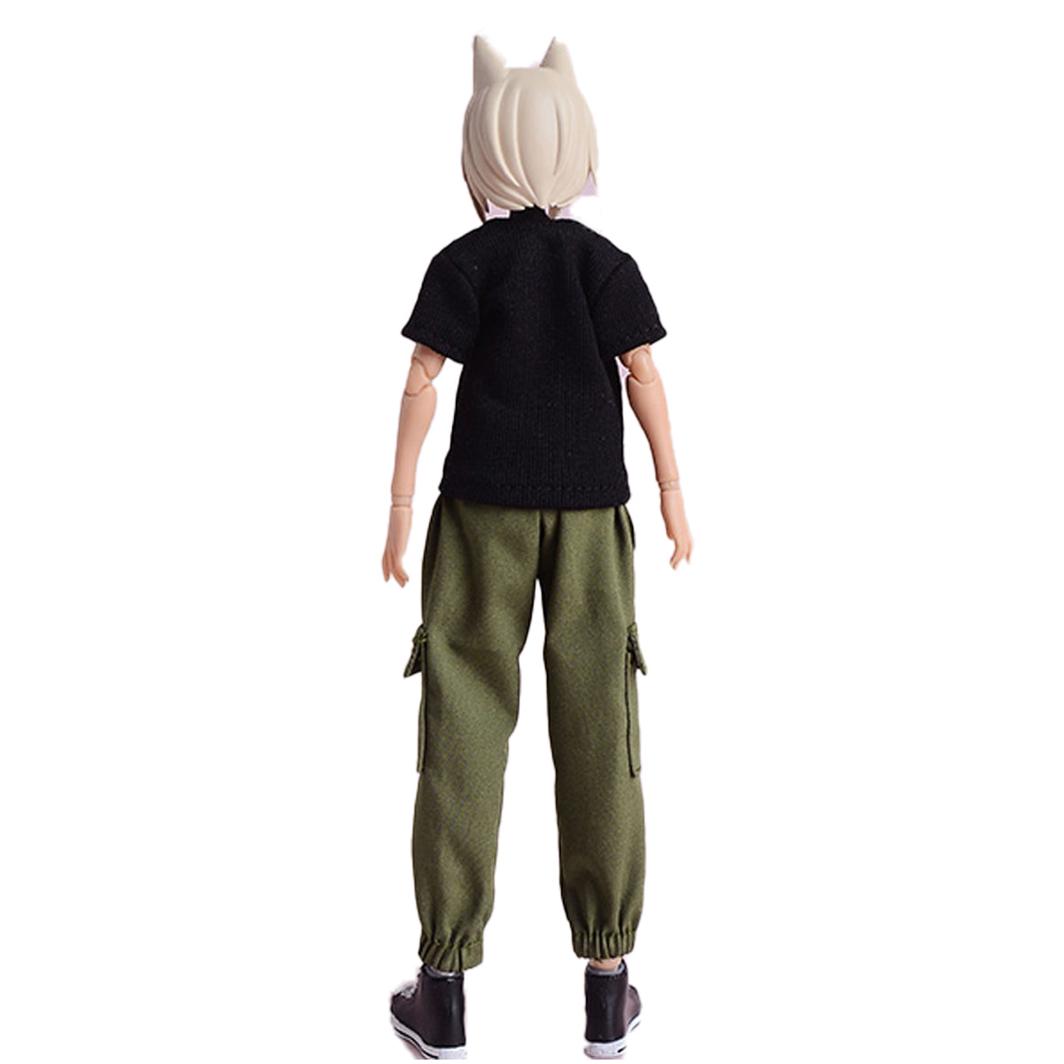 Ropa para muñecas ATStory: Camiseta negra de manga corta de Mecha Girl para figuras de acción de 15 cm