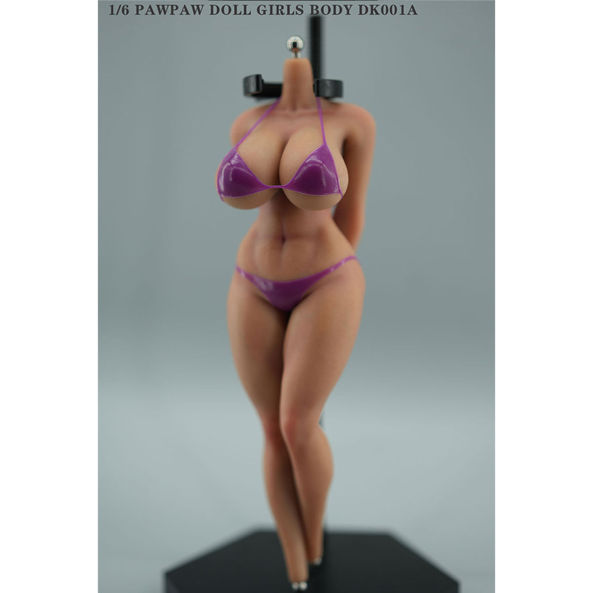 PAWPAW DOLL Female Seamless DK001A Silicone Buxom Type Headless Detachable Feet 1/6 Scale Action Figure Body