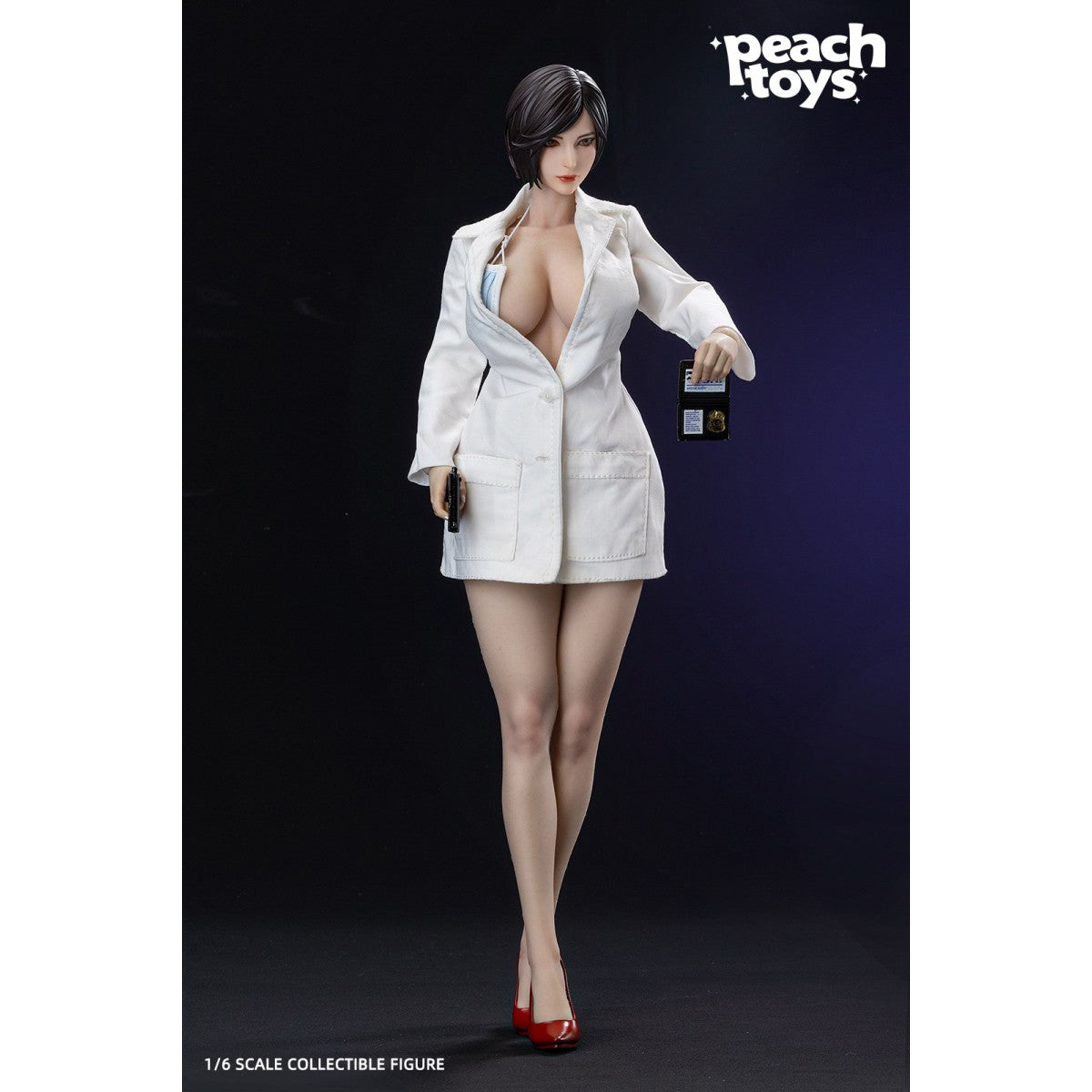 Peach Toys PEA001 Biohazard 1/6 Figure | Protective Suit, Mask & FBI Badge
