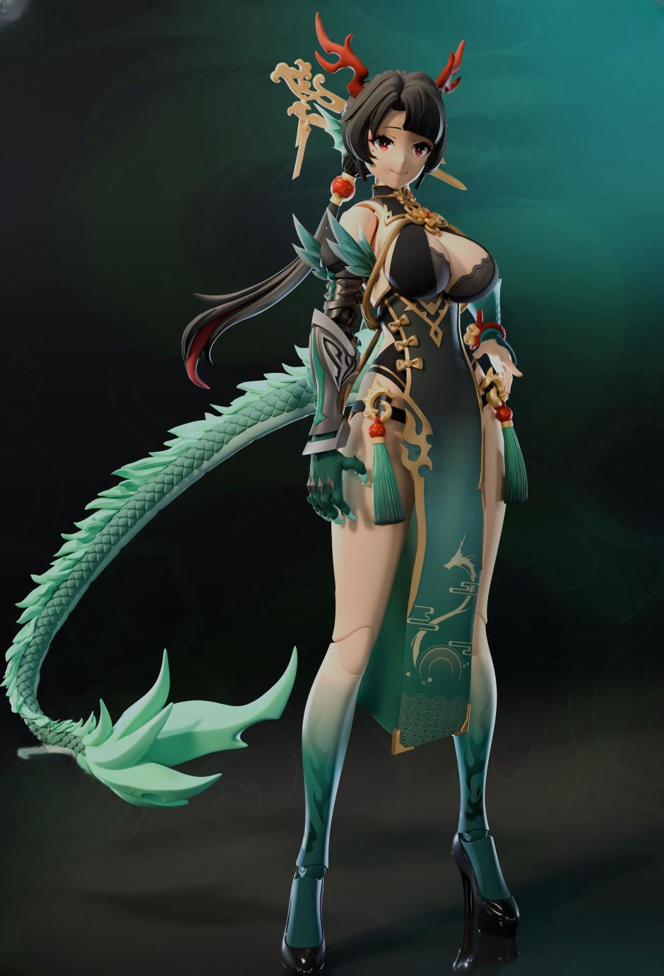 CANG TOYS Little Green Dragon Long Ji 1/12 Scale Action Figures