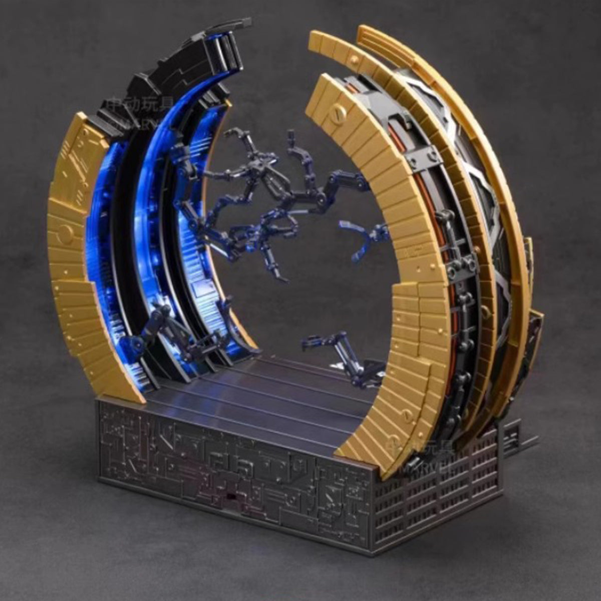 Figura de acción coleccionable de la serie aniversario de ZD Toys: plataforma de armadura de desmontaje circular de Iron Man MK6 (1928), altura 20 cm (miniatura)