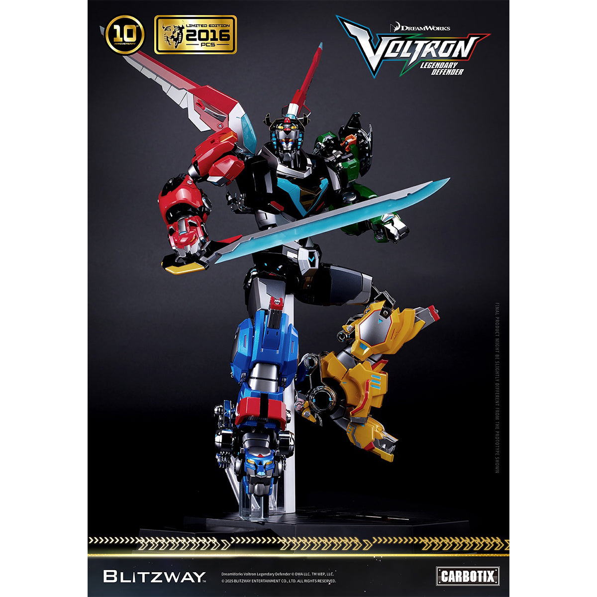 Blitzway CARBOTIX Series Voltron: Legendary Defender Special Limited Edition Action Figure