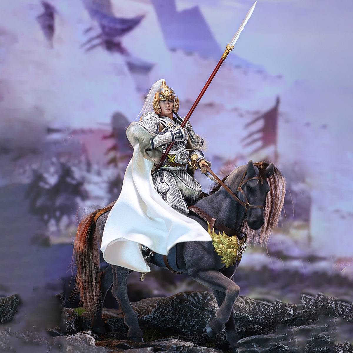 Qian Kun MODEL Ma Chao and Meng Qi Action Figure Deluxe Edition