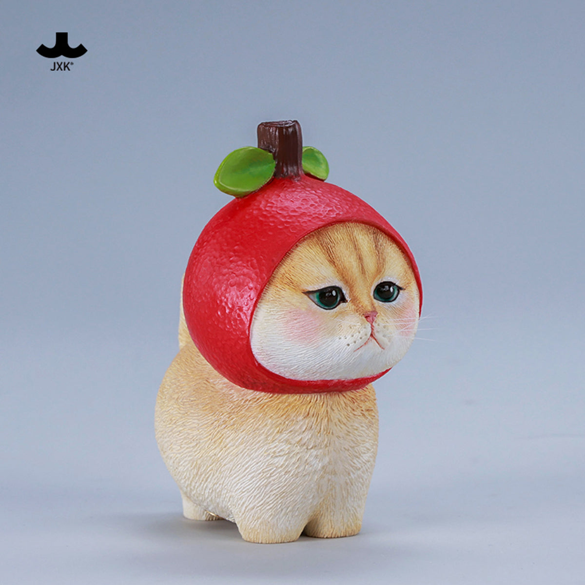 JXK Pawpple Cat Static Expertly Hand-Painted Lifelike Animal Figurine