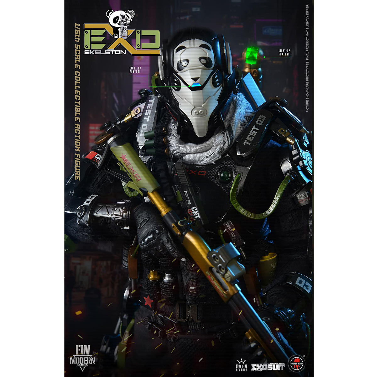 SOLDIER STORY EXO-Skeleton Armor Suit Test-03 Panda Division Regular Edition Action Figures