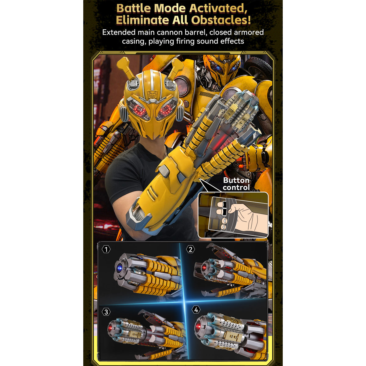 Killerbody Transformers Bumblebee Hand Cannon 1:1 Wearable KB20069-91 CosPlay