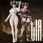 Yubo Creative Warrior Goddess Lia Dual Body + Motorcycle Assembly Model Kits