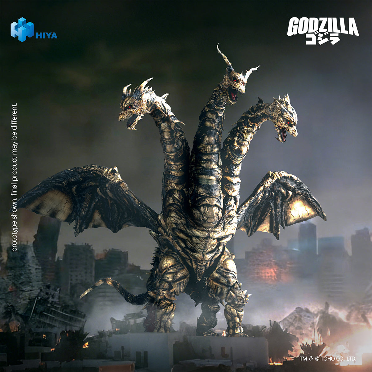 HIYA Exquisite Basic Series Keizer Ghidorah from Godzilla: Final Wars (2004) EBG0290 Action Figure