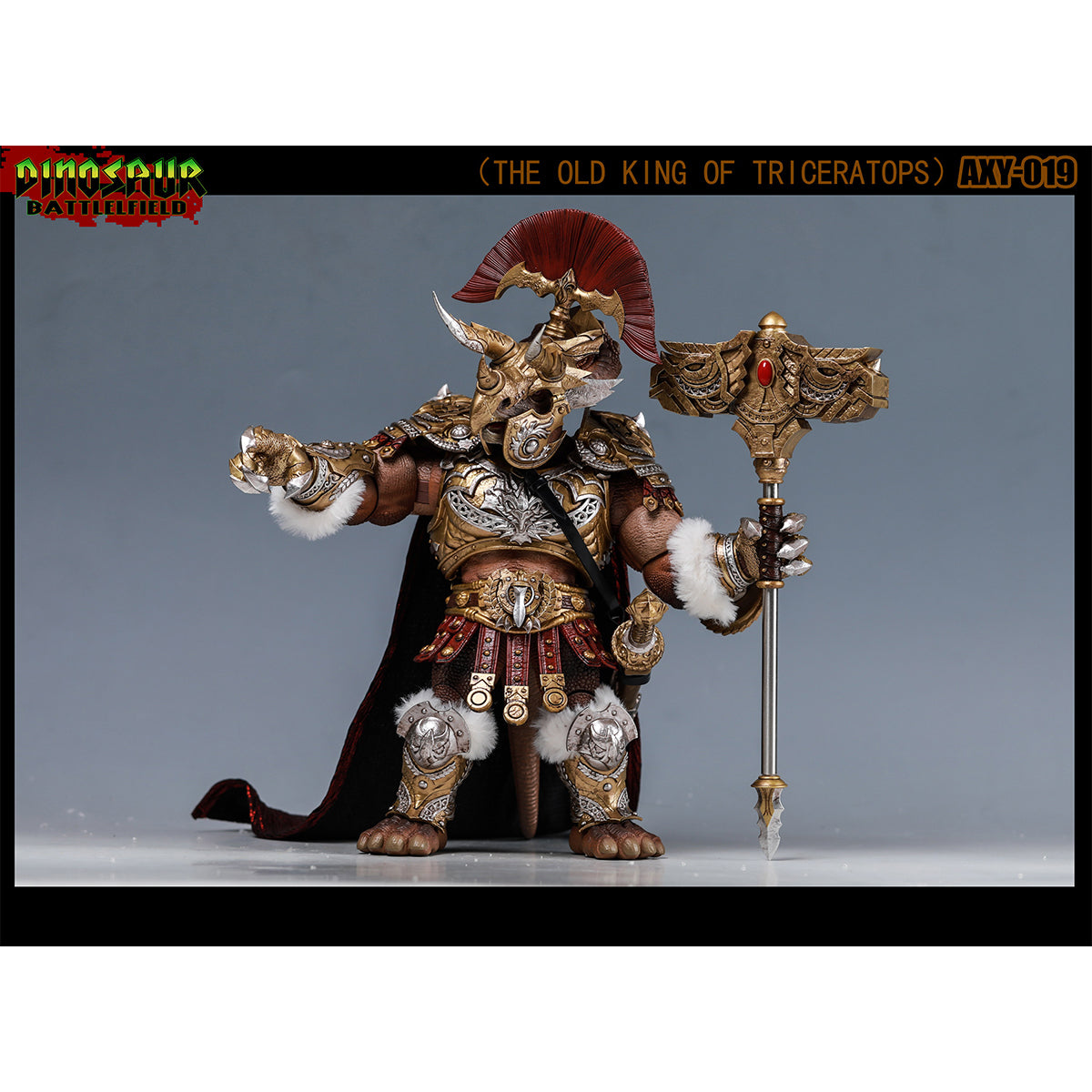 AXYTOYS Dinosaur Battlefield The Old King of Triceratops & The New King of Triceratops 1/12 Scale Action Figure