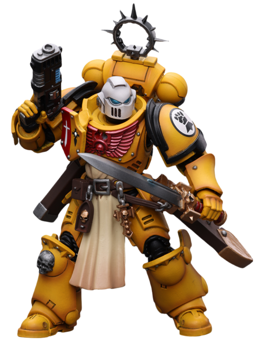 HiPlay JoyToy Warhammer 40K Collectible Figure: Primaris Space Marines Imperial Fists Bladeguard Veteran 1:18 Scale Action Figures JT2771 (Imperial Fists JT2771)