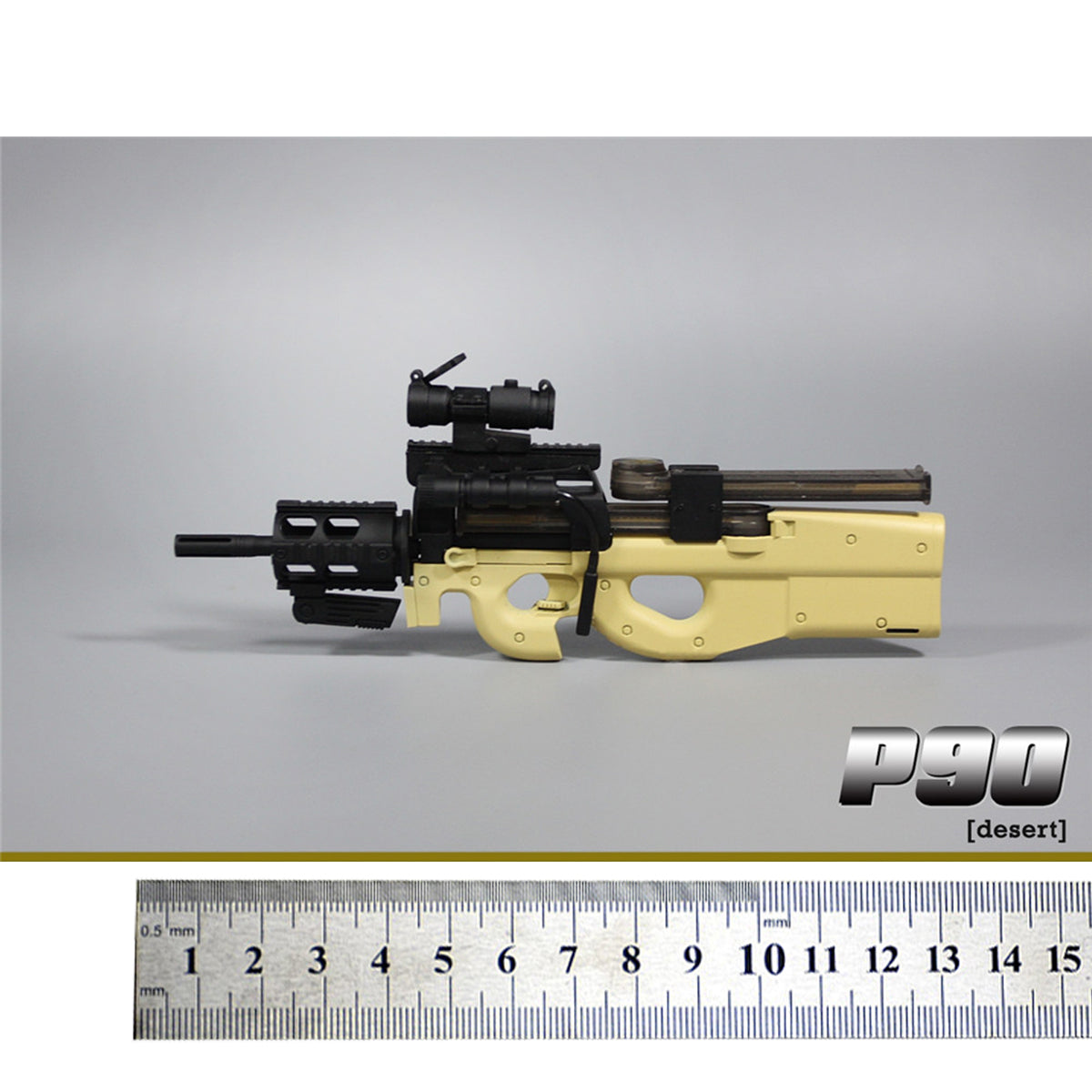 ZYTOYS, P90 Submachine Weapon Gun Model, Doll Accessory for 12-inches