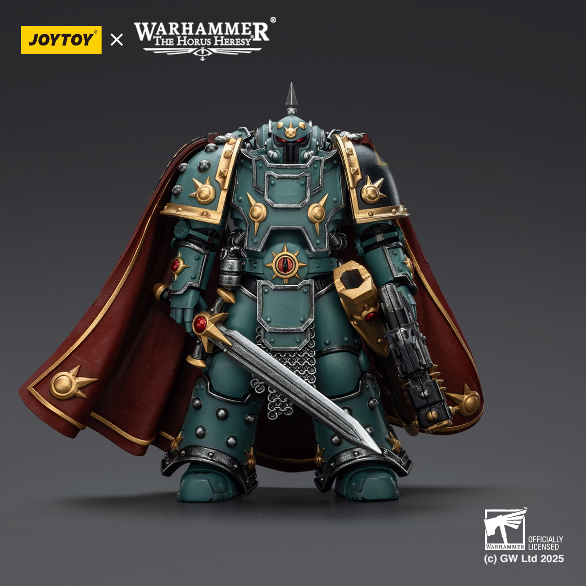 JOYTOY Imperial Fists Legion Apothecary/Sons of Horus Legion Apothecary & Legion Champion & Cataphractii Praetor with Combi-Melta and Power Maul 1/18 Scale Action Figure