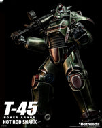 Figurine articulée Threezero Fallout T-45 Hot Rod Shark avec armure assistée