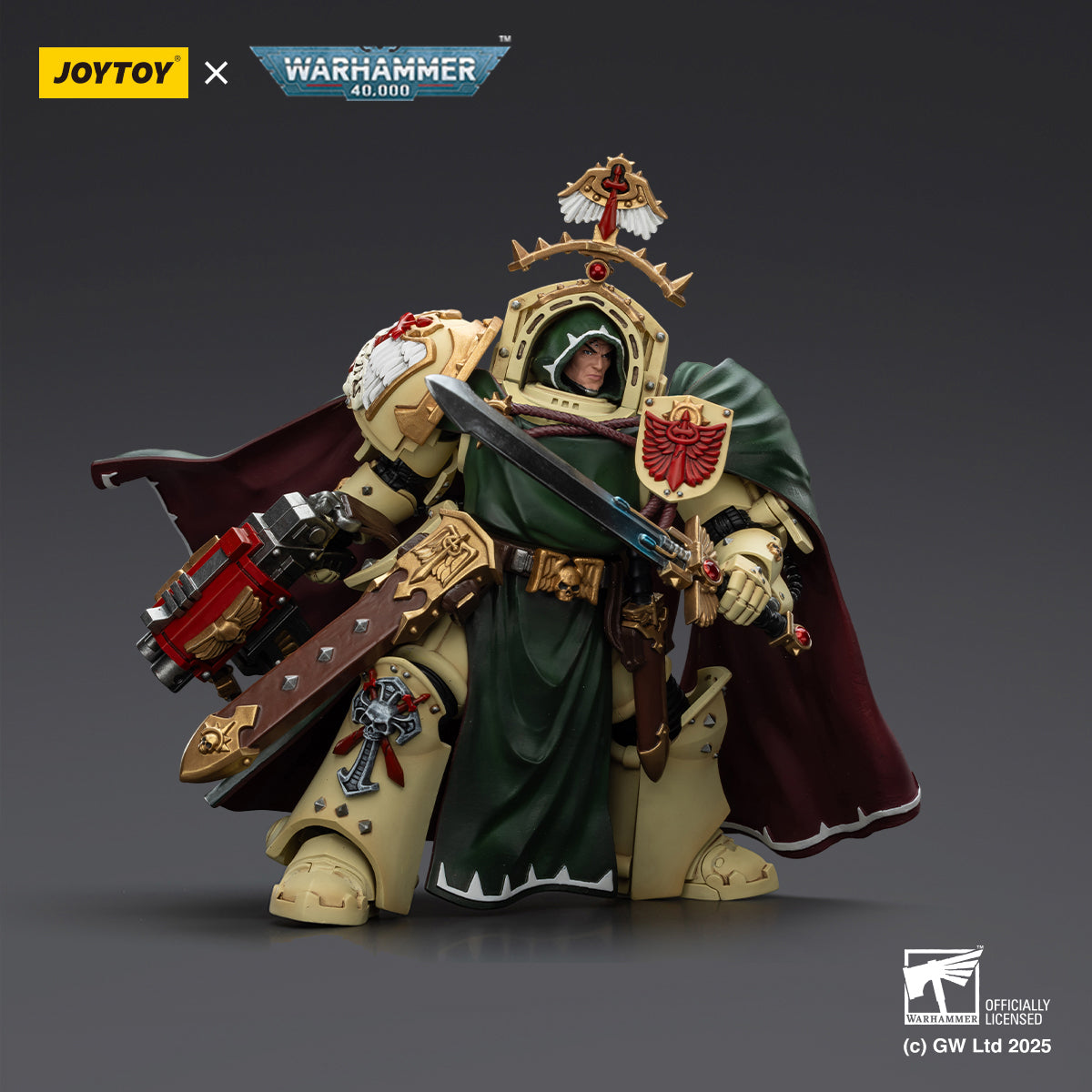 (Only Shipped to the US) JOYTOY Dark Angels Belial Grand Master of The Deathwing With the Sword of Silence and Storm Bolter JT02304 1/18 Scale Action Figure