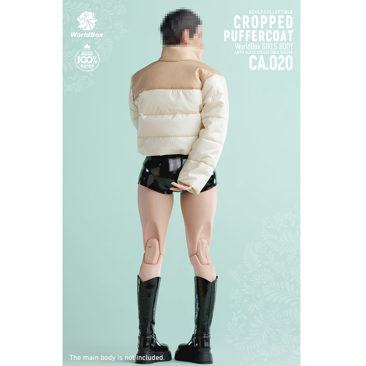 Worldbox Milk Coffee Dark Skin Down Jacket Set CA020 1/6 Scale Doll Clothes Accessory Fit Action Figure