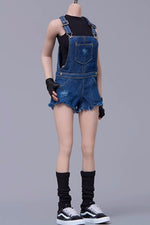 Cdtoys Female Figure Doll Clothes: Suspender Shorts Denim For Female 12-inch Action Figure