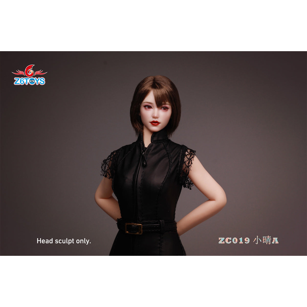 Z6TOYS Asian Movable Eye Female Xiaoqing Head Sculpt Accessory Fit 1/6