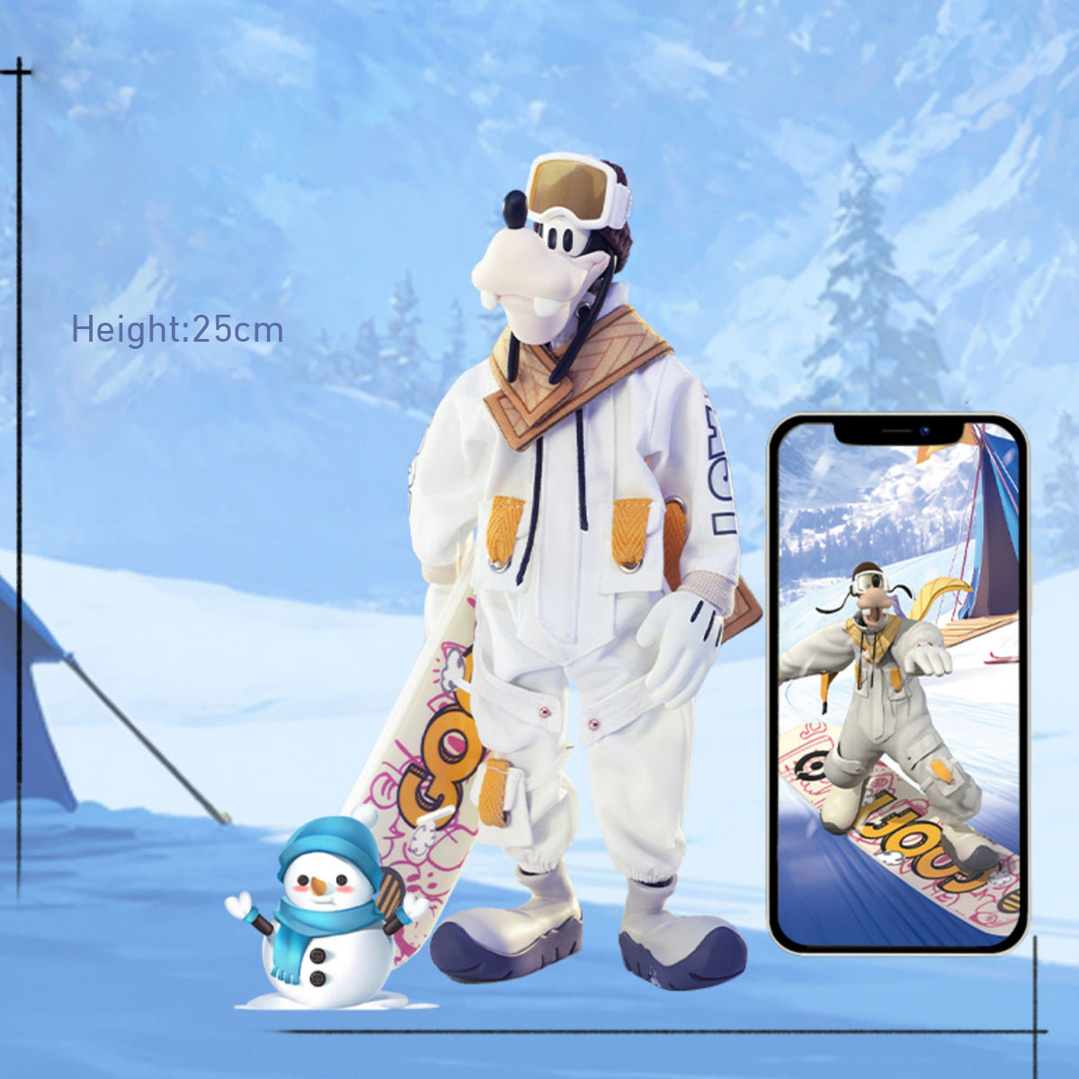 MORSTORM Disney Snow Board Club: Captain Mickey/Minnie Student/Coach Donald Duck/Daisy Student/Goofy Player Art Figurine