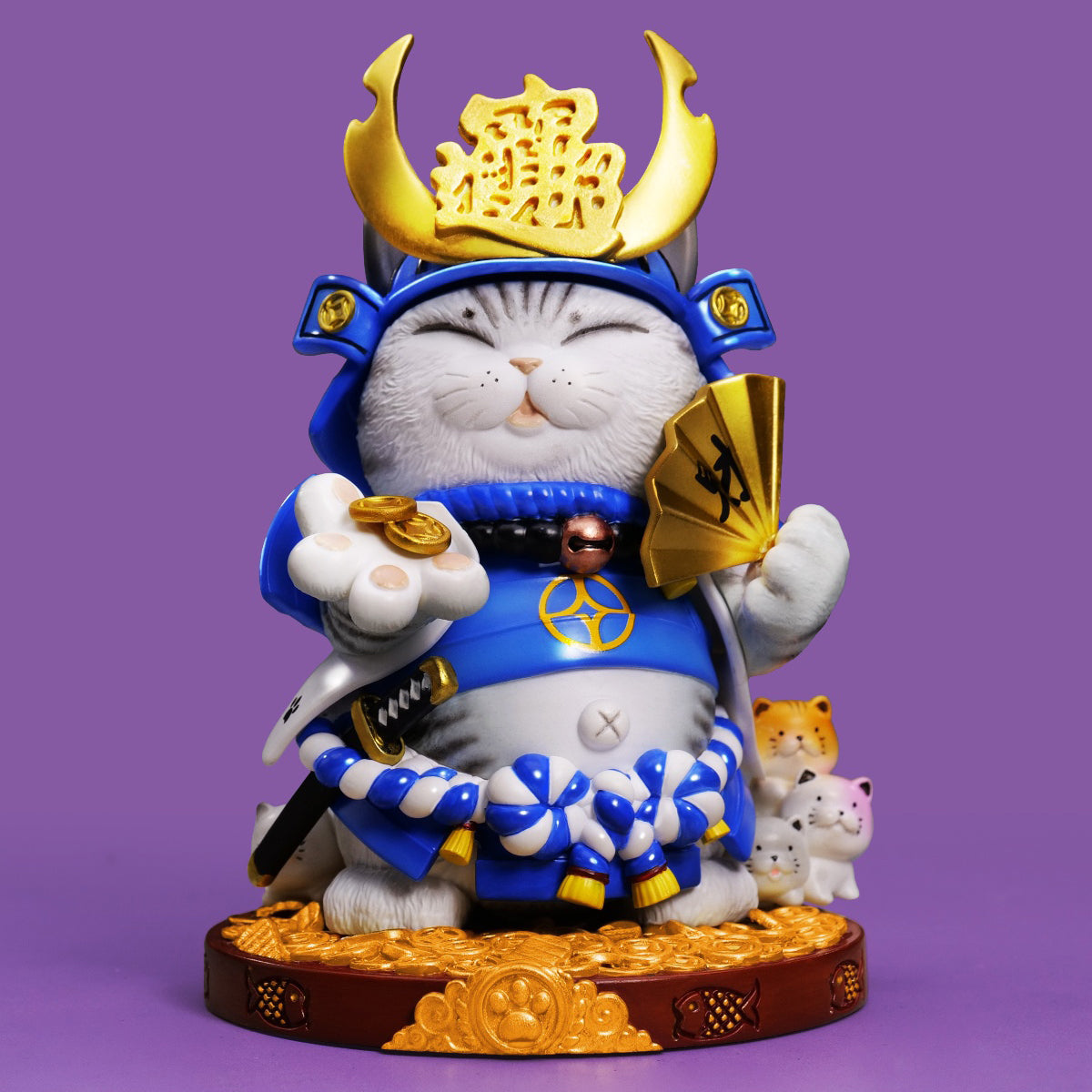 ZFS studio Plutus Cat Mini Edition Blue Color Animal Figurine
