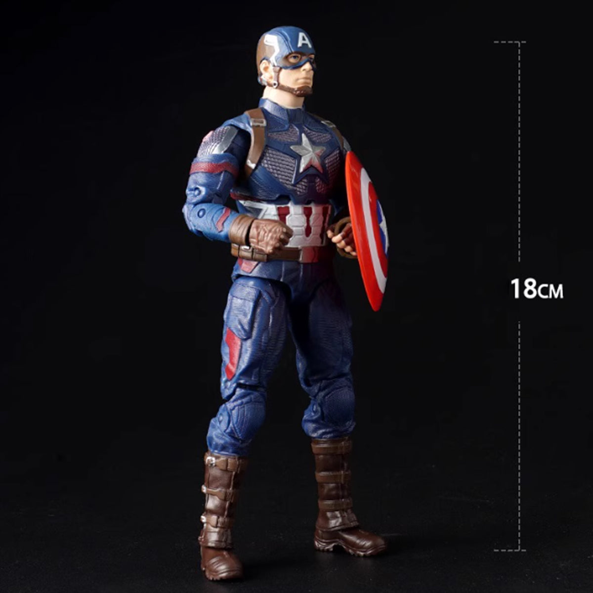 ZD Toys Collectible Figure Full Set: 7-inch Articulated Classic Series with Stand New Version: Captain America, Movice Style, Miniature Action Figurine ZJXBMGDC