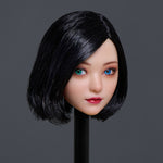 Cabeza femenina con ojos móviles heterocromáticos Z6TOYS, escultura Lele para figuras de acción