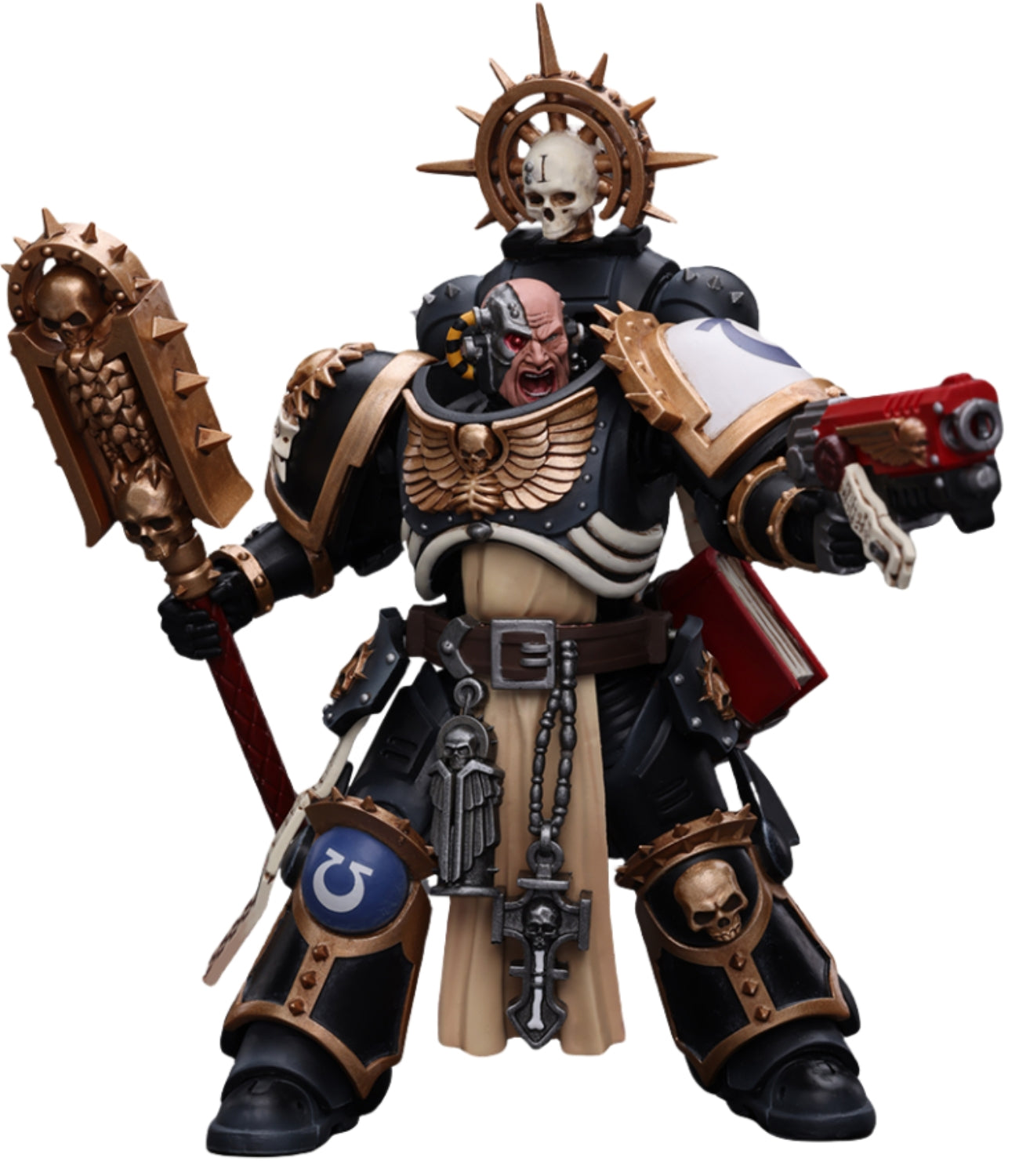 HiPlay JoyToy Warhammer 40K Collectible Figure: Ultramarine Chaplain Indomitus 1:18 Scale Action Figures JT8902