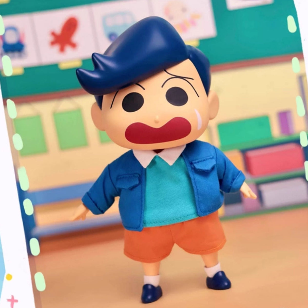 IO CREATIONS Crayon Shin-chan QQ Bouncy Series, Touru Kazama & Nohara Shinnosuke, Movable Soft Vinyl Dress-Up Action Figures