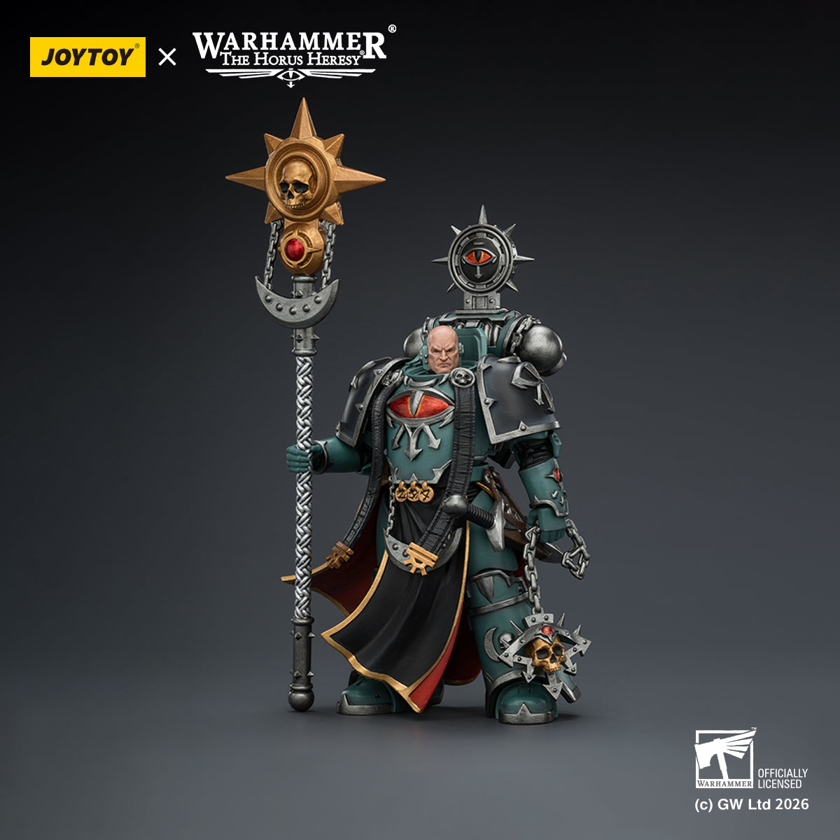 JOYTOY Warhammer The Horus Heresy Sons of Horus Vheren Ashurhaddon Master of the True Sons with the Axe Serpentis & Dark Emissary Consul with Staff of Dark Authority