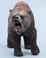 JXK Collectible Bear Figure: Brown Bear 2.0, Expertly Hand-Painted, Lifelike, Safe Resin Miniature Animal Figurine