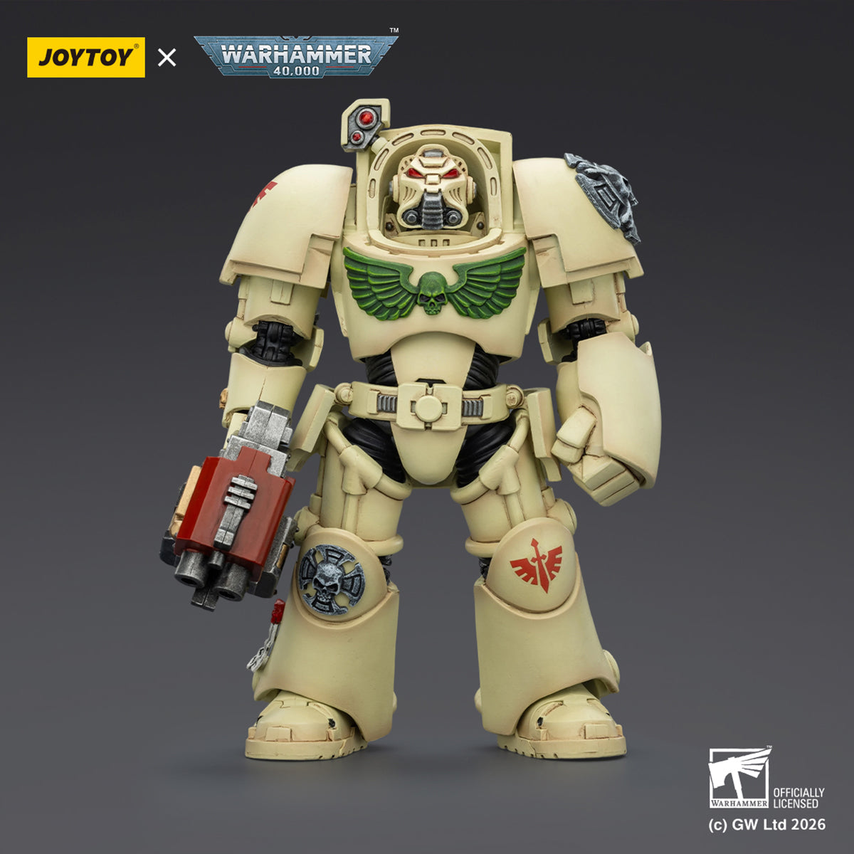 JOYTOY Warhammer 40,000 Dark Angels Deathwing Terminator with Power Fist and Assault Cannon & with Power Fist and Storm Bolter & with Power Sword and Storm Bolter Action Figure