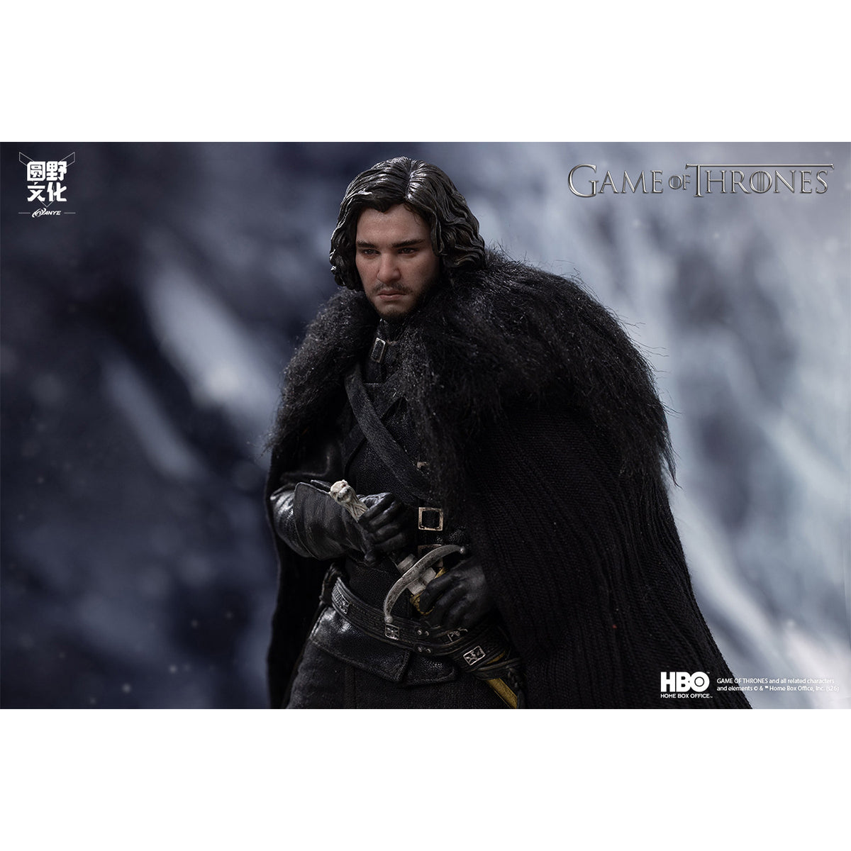 YUANYE CULTURE Game of Thrones Jon Snow & Direwolf & Accessory Pack 1/12 Scale Action Figure