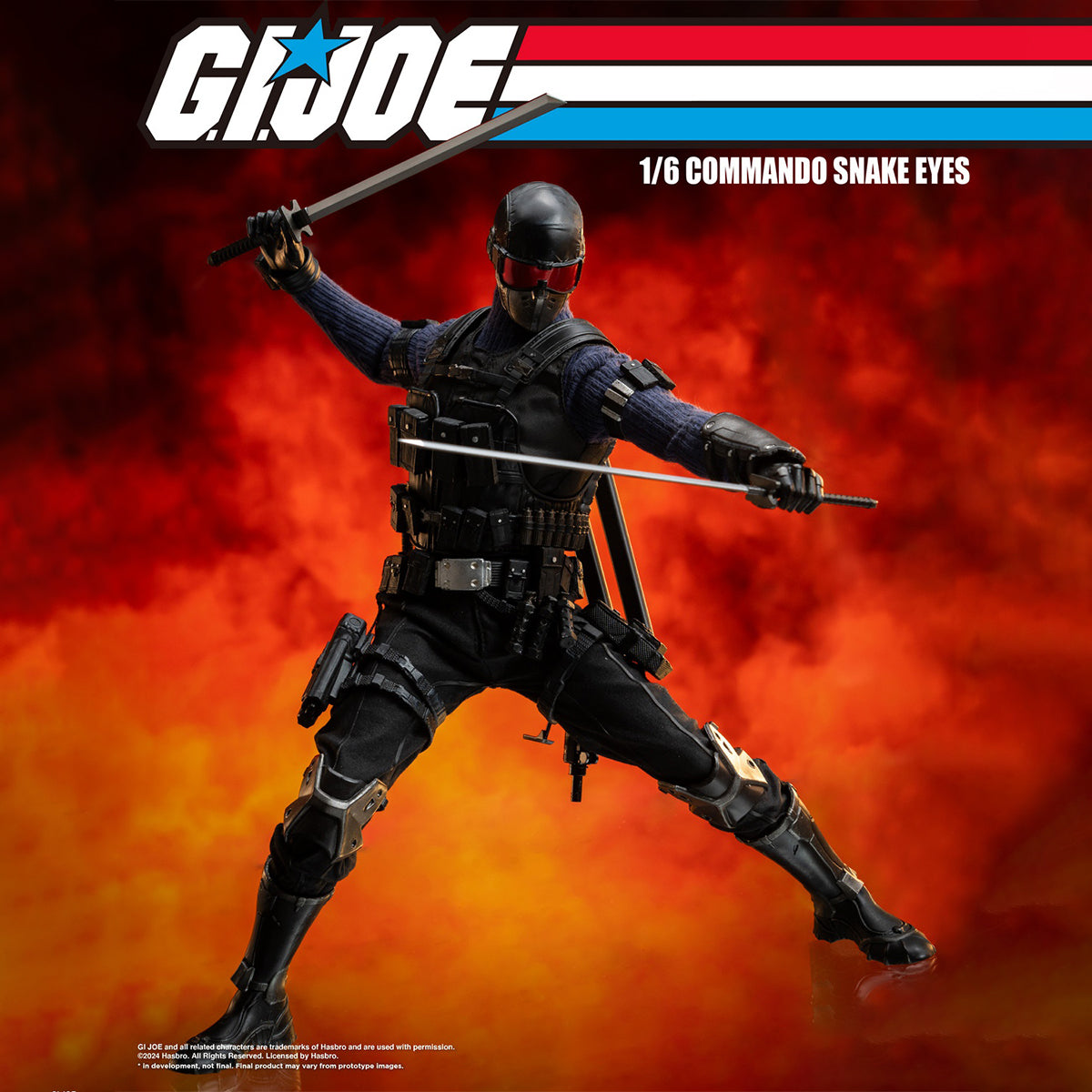 HiPlay Threezero: G.I. Joe Figzero Commando Snake Eyes,  Action Figurine