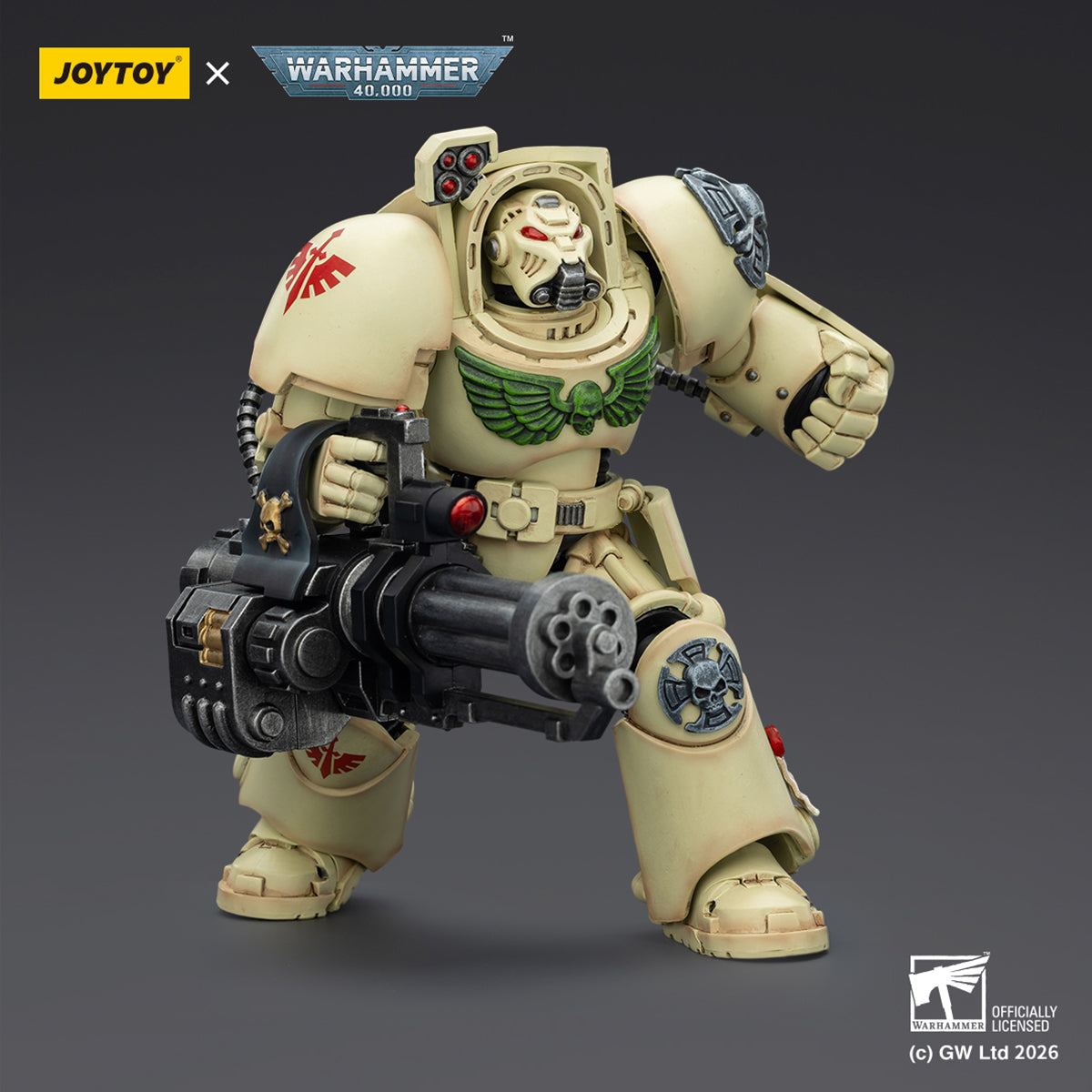 JOYTOY Warhammer 40,000 Dark Angels Deathwing Terminator with Power Fist and Assault Cannon & with Power Fist and Storm Bolter & with Power Sword and Storm Bolter Action Figure