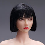 YMTOYS 1/6 Scale Figure Head Sculpt: Asian Female Head Sculpt - Young Koi, Movable Eyes, 12-inch Miniature