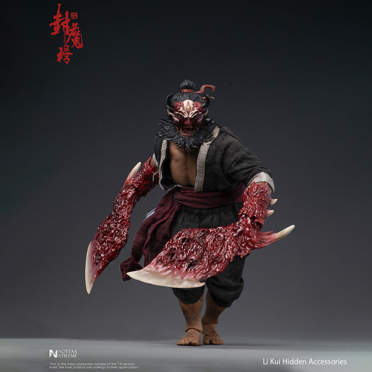 NOTTAA XTREME Enveloped Yaomo Series Water Margin Li Kui Tian Sha Star Black Whirlwind 1/12 Scale Action Figure Set