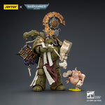 JOYTOY Warhammer 40K Death Guard Tallyman with Plasma Pistol & Biologus Putrifier with Injector Pistol and Hyper Blight Grenades 1/18 Scale Action Figure