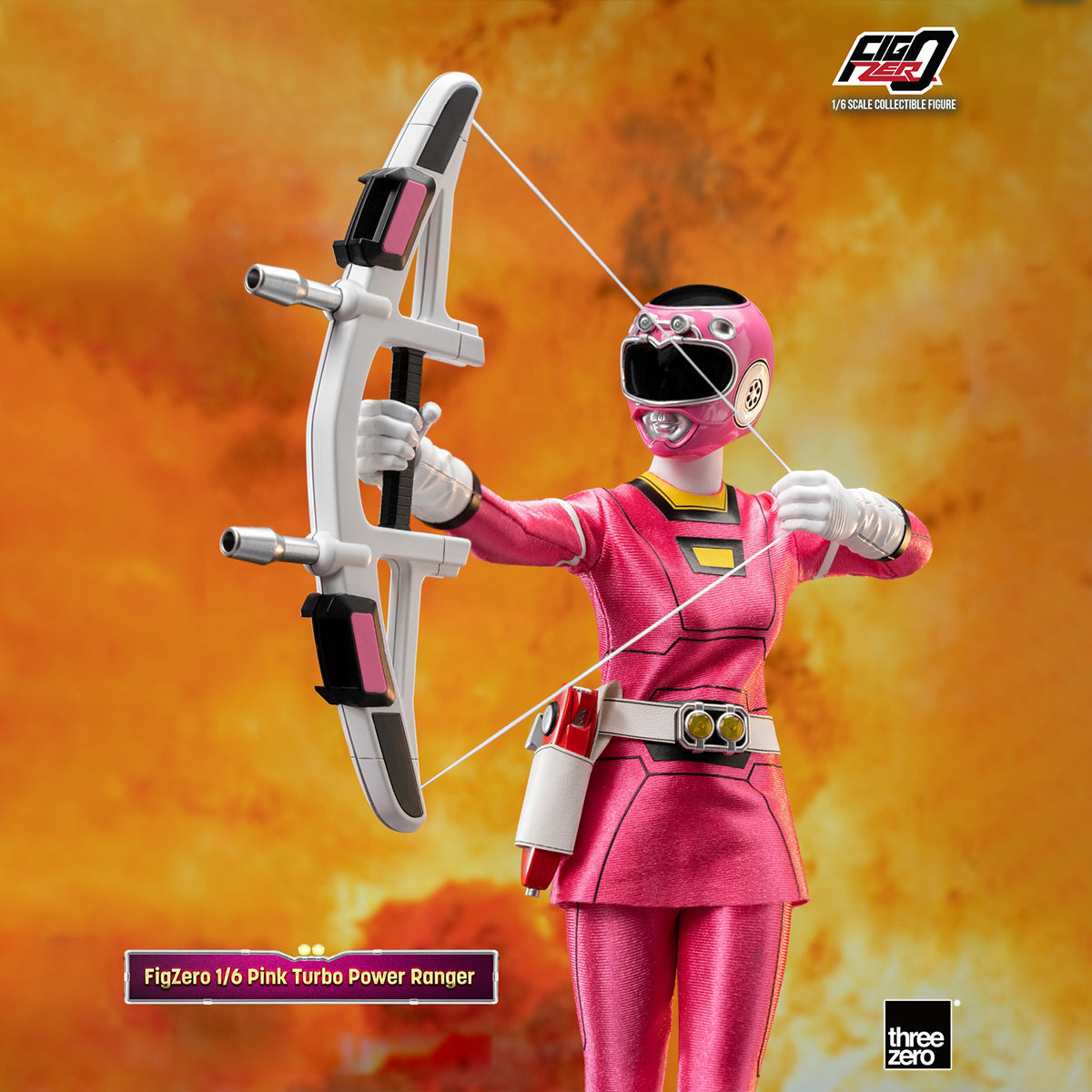 Figura de acción del Power Ranger Turbo rosa de Threezero