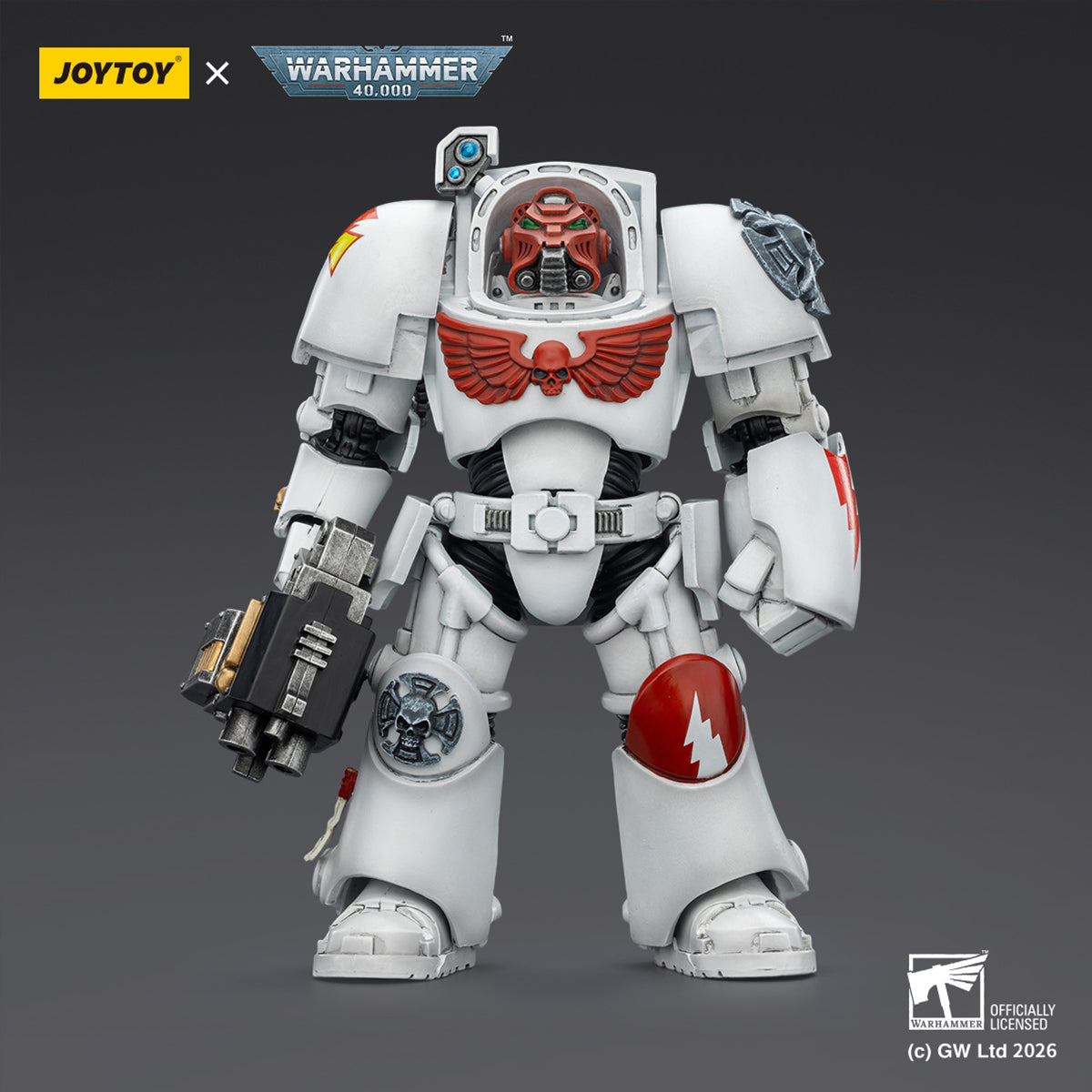 JOYTOY Warhammer 40,000 White Scars Terminator with Power Fist and Assault Cannon & with Power Fist and Storm Bolter & with Power Sword and Storm Bolter Action Figure