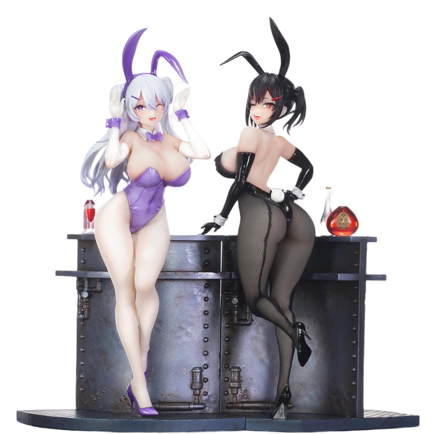 HiPlay BearPanda Collectible Figure: Bunny Girl, Xiya, Anime Style and Movable Eye Design, 1:6 Scale Female Miniature Figurine (Xiya)