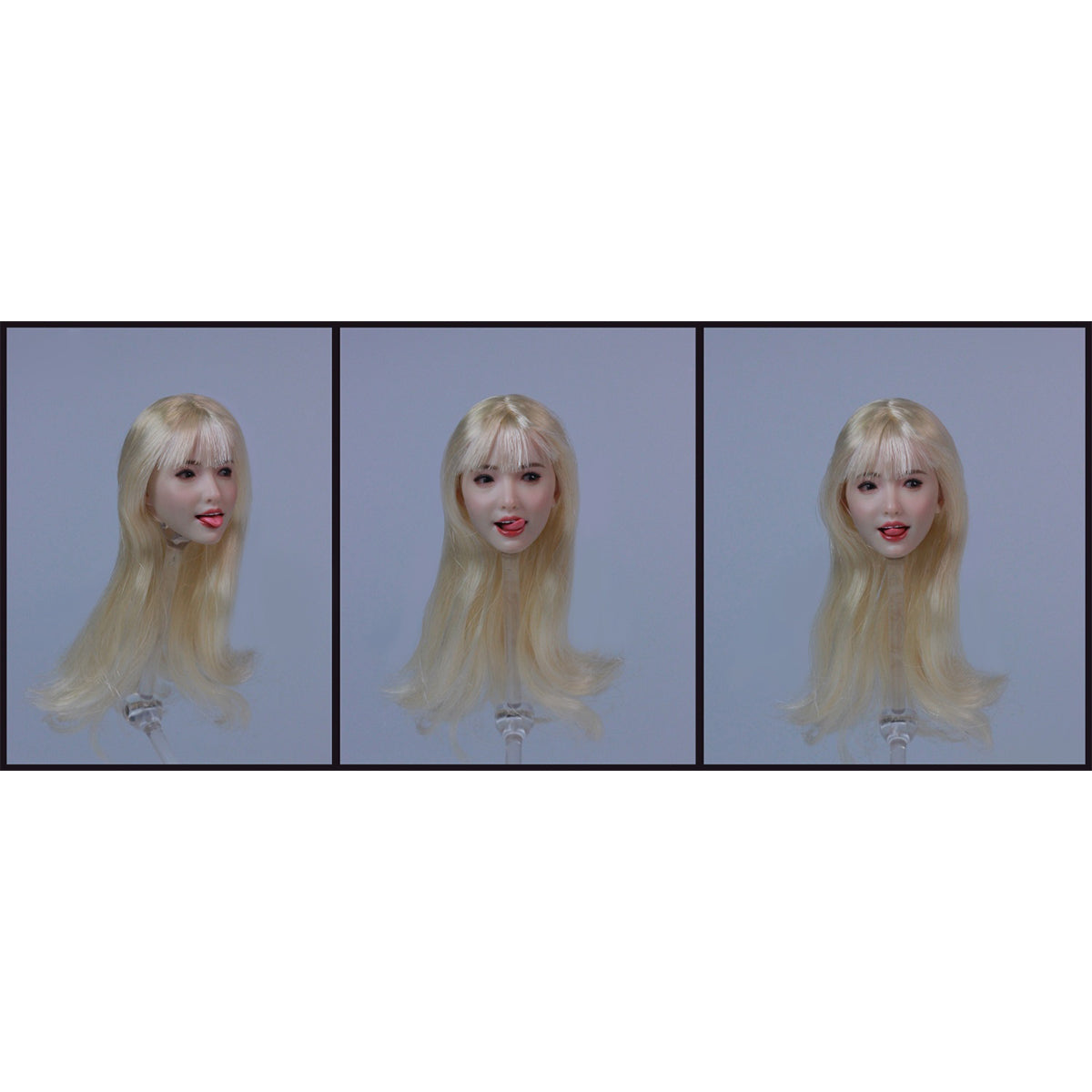 Asian Movable Eyes Expression Female Head Sculpt (Ver.B) For Action Figures